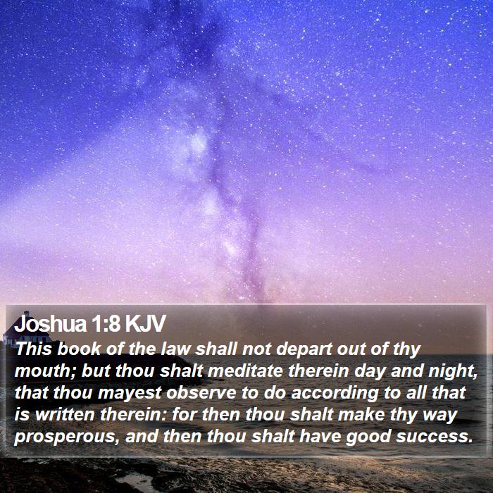 Joshua 1:8 KJV Bible Study