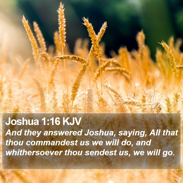 Joshua 1:16 KJV Bible Study