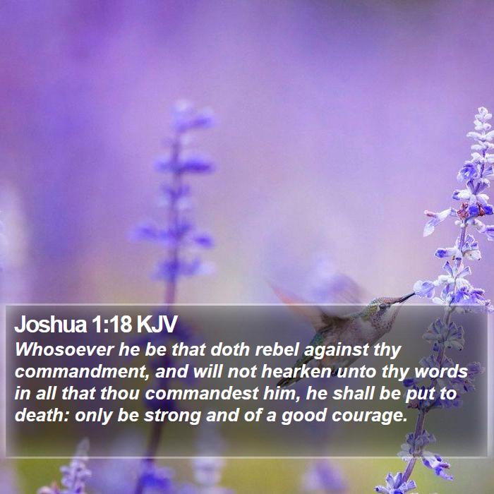 Joshua 1:18 KJV Bible Study