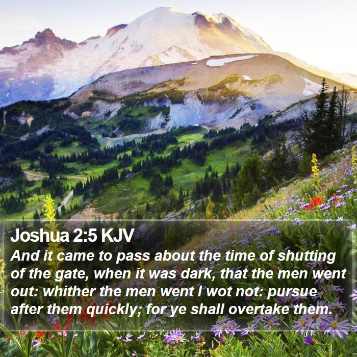 Joshua 2:5 KJV Bible Study