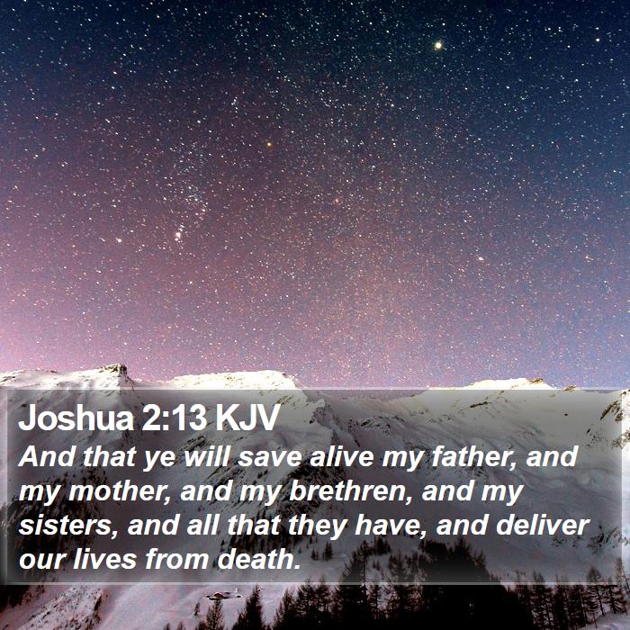 Joshua 2:13 KJV Bible Study