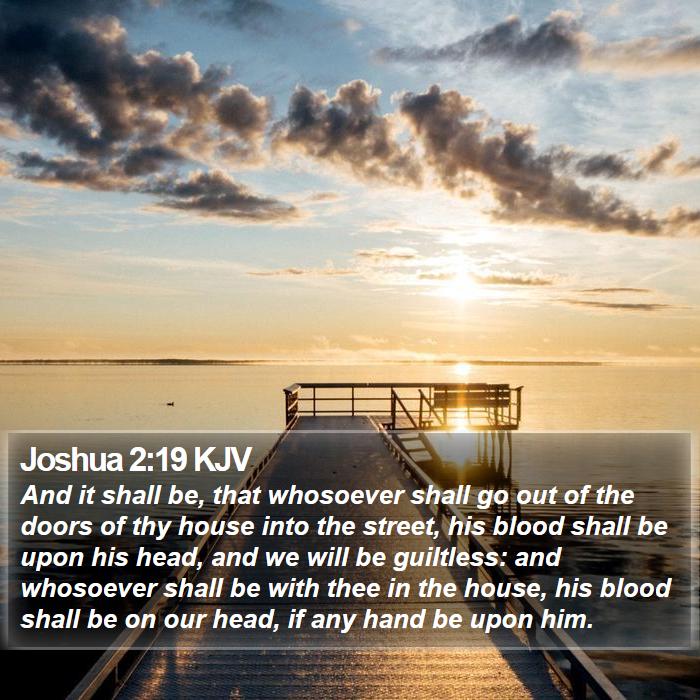 Joshua 2:19 KJV Bible Study