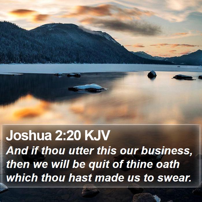 Joshua 2:20 KJV Bible Study