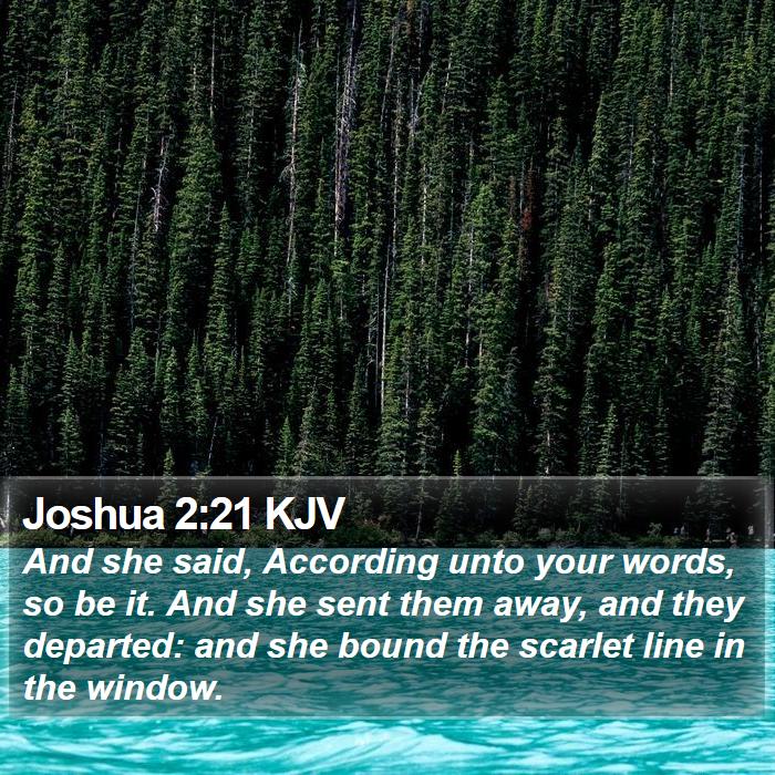 Joshua 2:21 KJV Bible Study