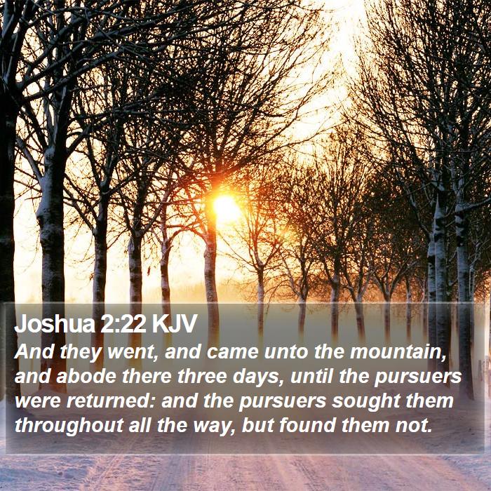 Joshua 2:22 KJV Bible Study