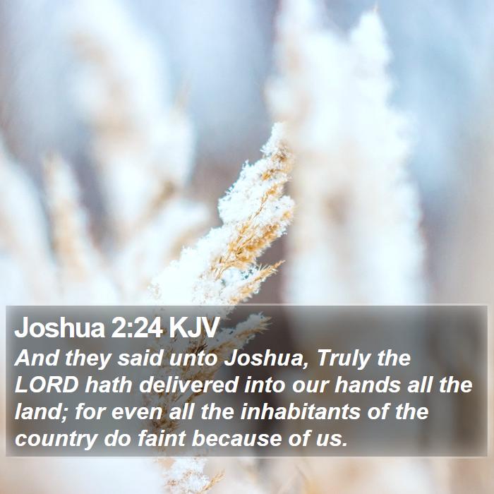 Joshua 2:24 KJV Bible Study