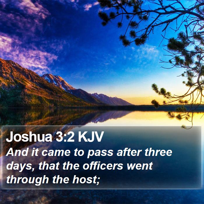 Joshua 3:2 KJV Bible Study