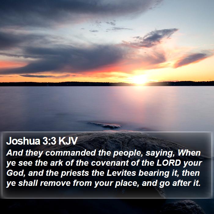 Joshua 3:3 KJV Bible Study