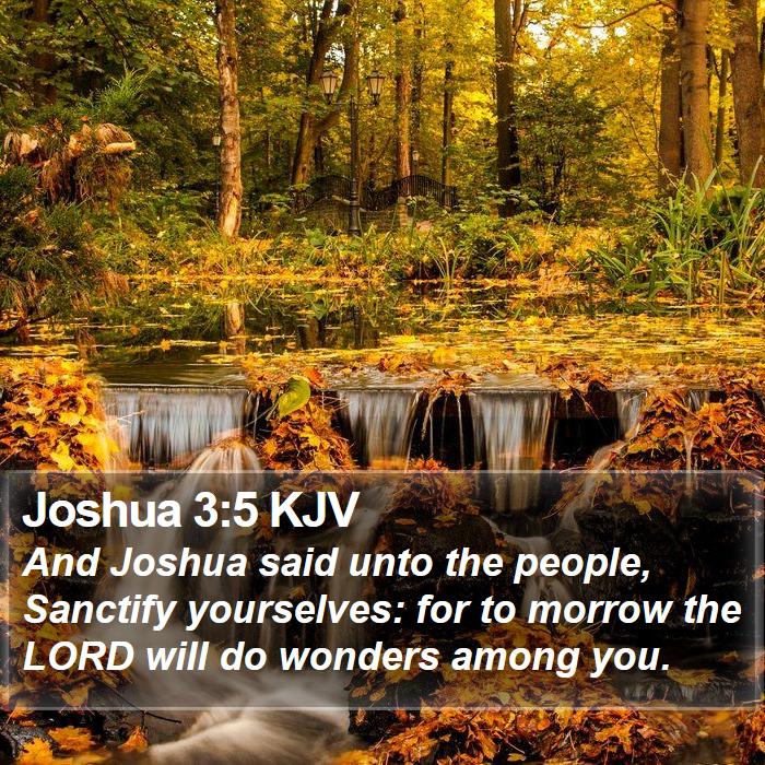 Joshua 3:5 KJV Bible Study