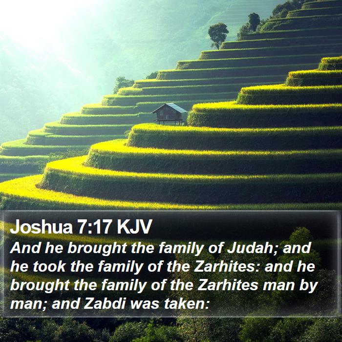 Joshua 7:17 KJV Bible Study