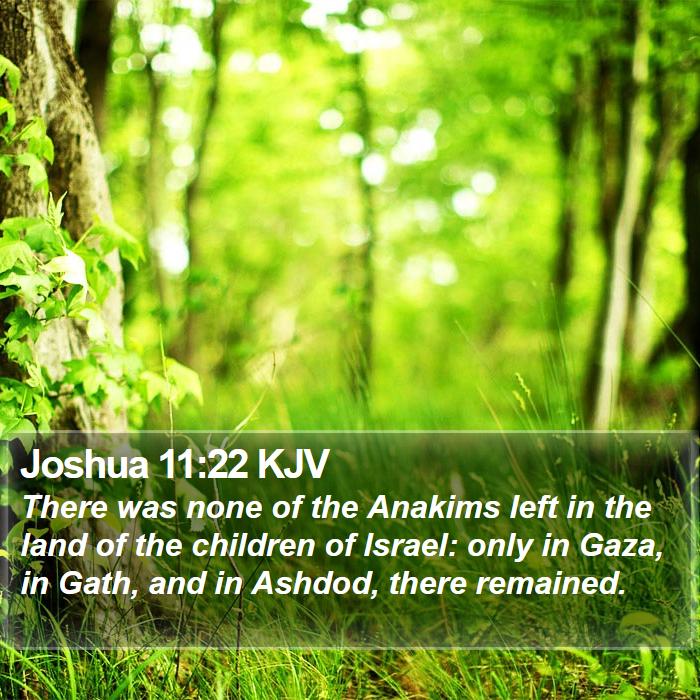 Joshua 11:22 KJV Bible Study