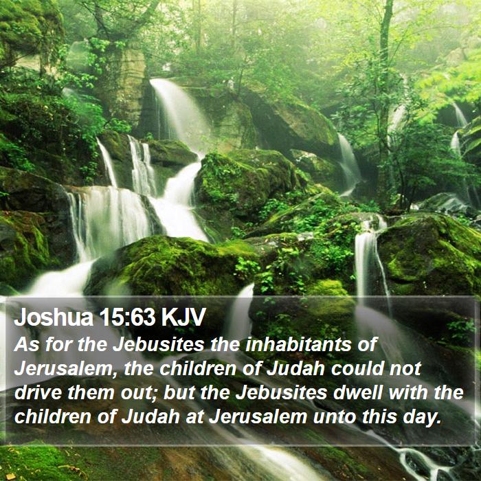 Joshua 15:63 KJV Bible Study