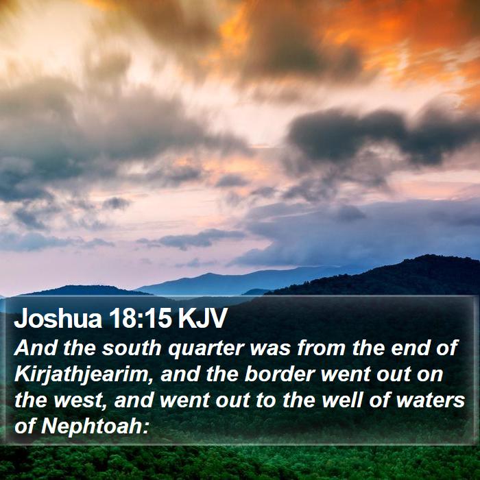 Joshua 18:15 KJV Bible Study