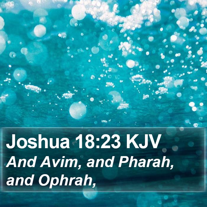 Joshua 18:23 KJV Bible Study