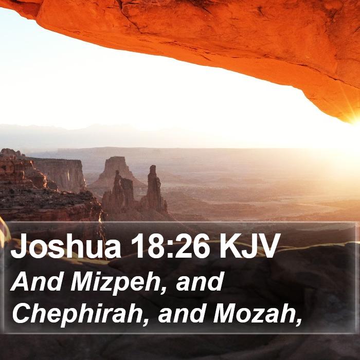 Joshua 18:26 KJV Bible Study