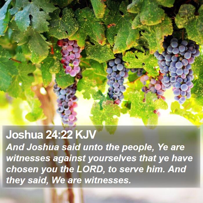 Joshua 24:22 KJV Bible Study