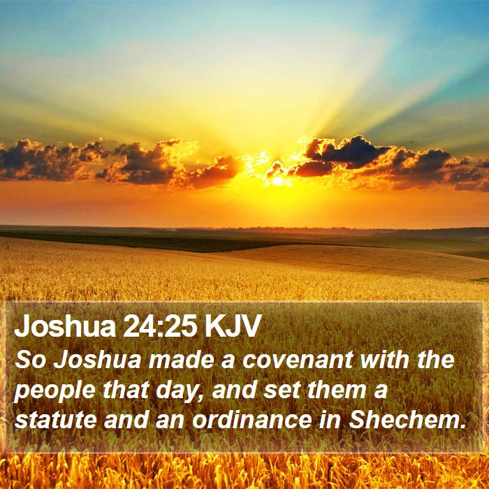 Joshua 24:25 KJV Bible Study