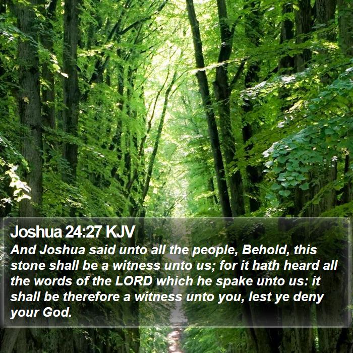 Joshua 24:27 KJV Bible Study