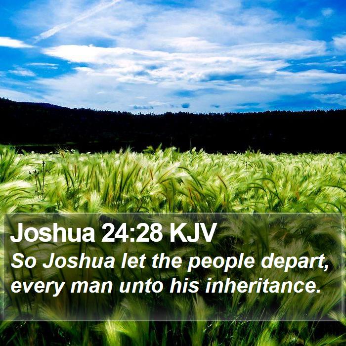 Joshua 24:28 KJV Bible Study