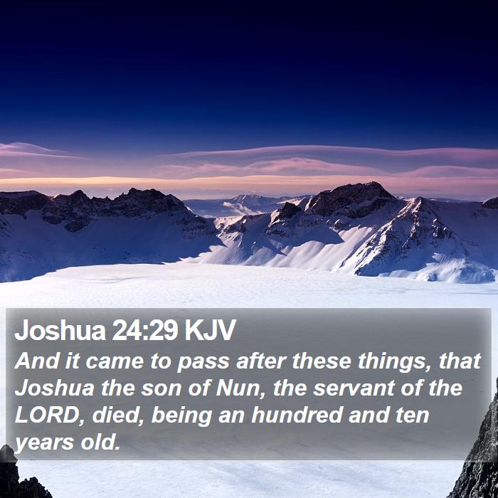 Joshua 24:29 KJV Bible Study