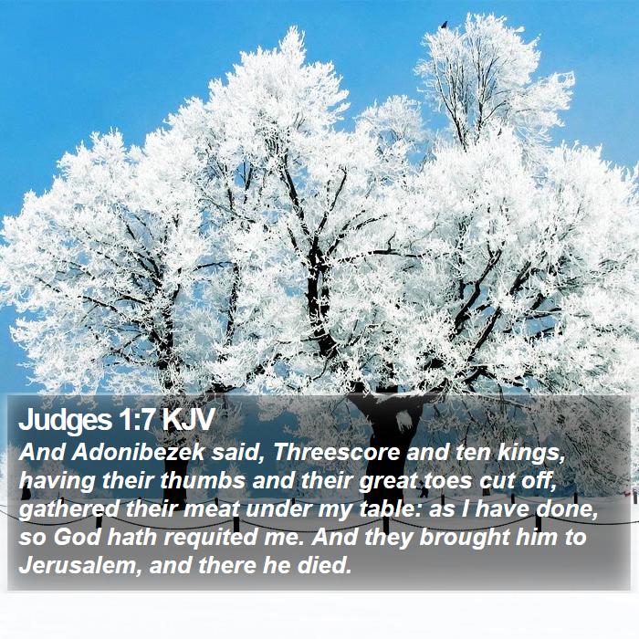 Judges 1:7 KJV Bible Study