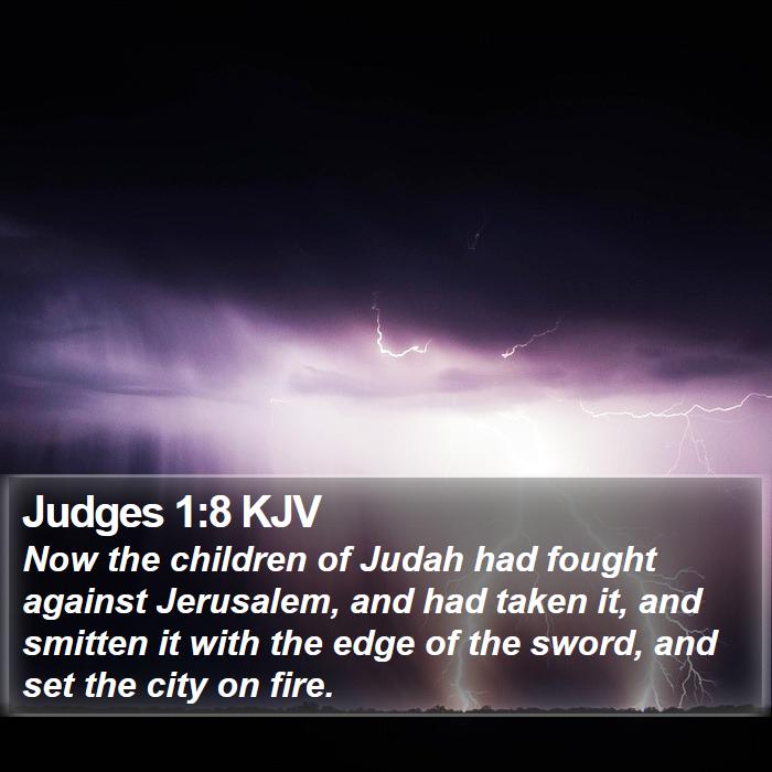 Judges 1:8 KJV Bible Study