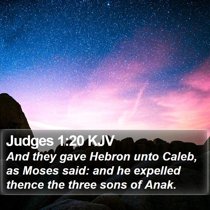 Judges 1:20 KJV Bible Study