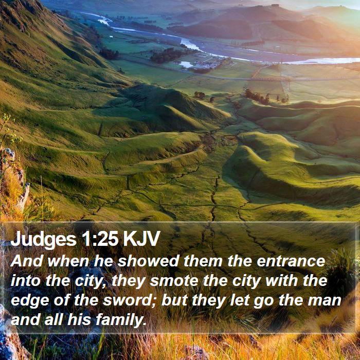 Judges 1:25 KJV Bible Study