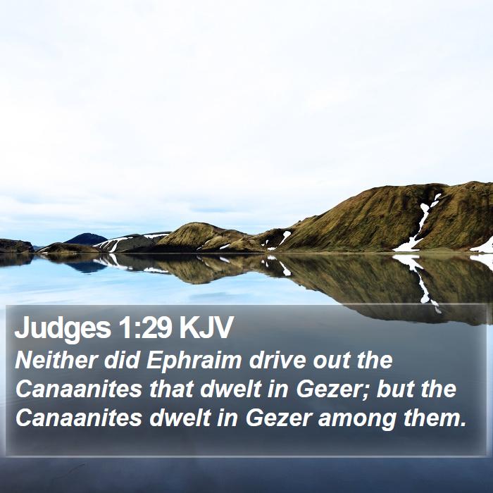 Judges 1:29 KJV Bible Study