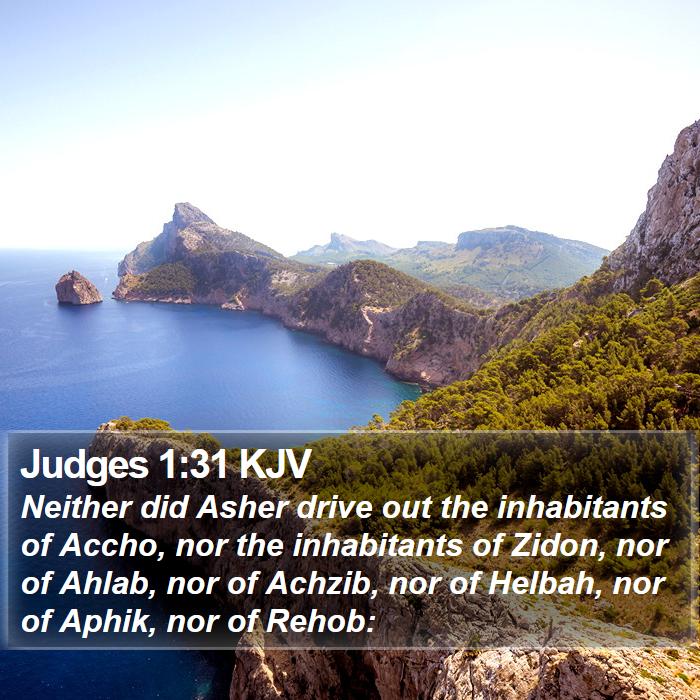 Judges 1:31 KJV Bible Study