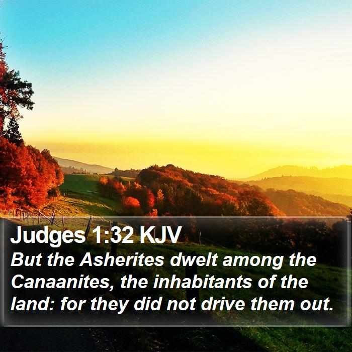 Judges 1:32 KJV Bible Study