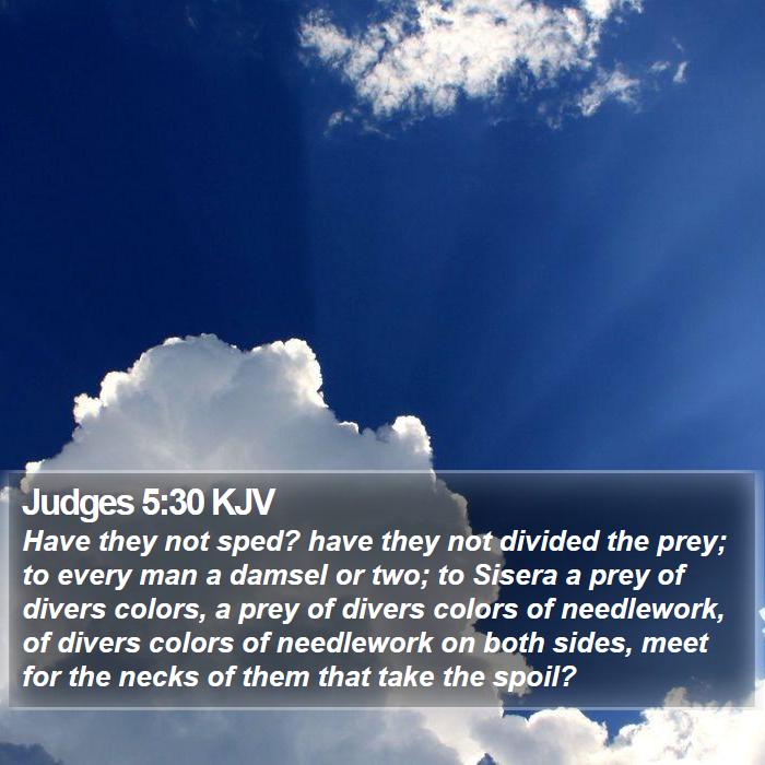 Judges 5:30 KJV Bible Study
