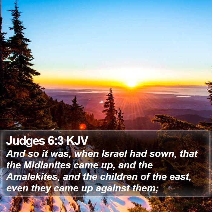 Judges 6:3 KJV Bible Study