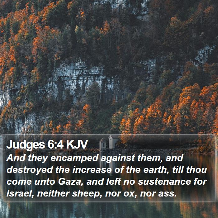 Judges 6:4 KJV Bible Study