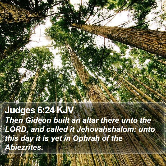 Judges 6:24 KJV Bible Study