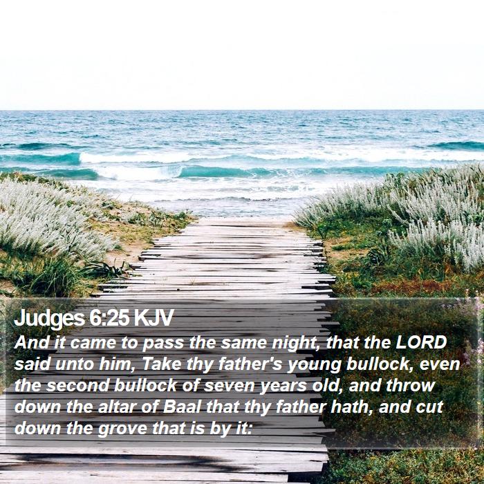 Judges 6:25 KJV Bible Study