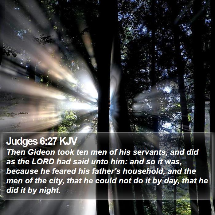 Judges 6:27 KJV Bible Study