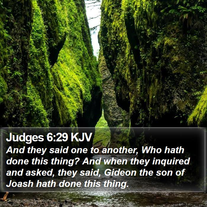 Judges 6:29 KJV Bible Study