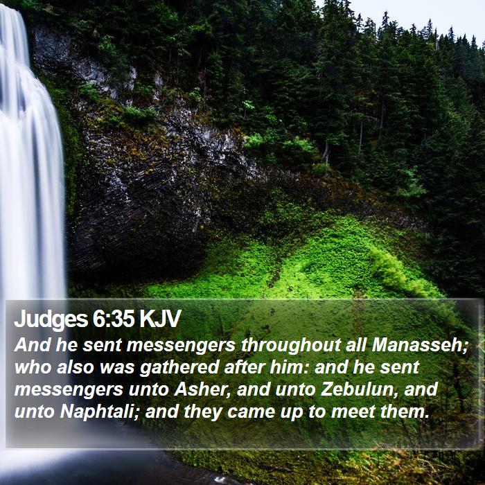 Judges 6:35 KJV Bible Study