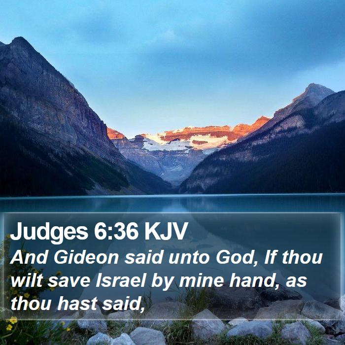 Judges 6:36 KJV Bible Study