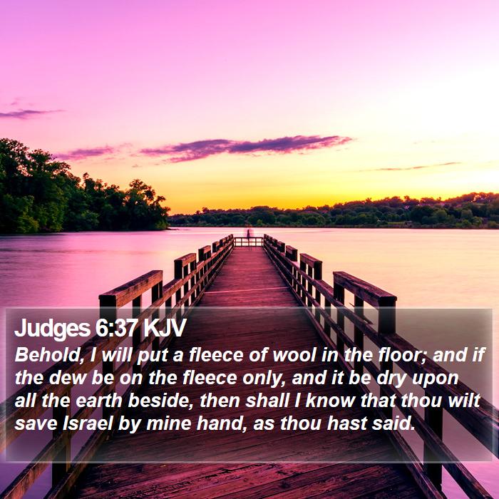 Judges 6:37 KJV Bible Study