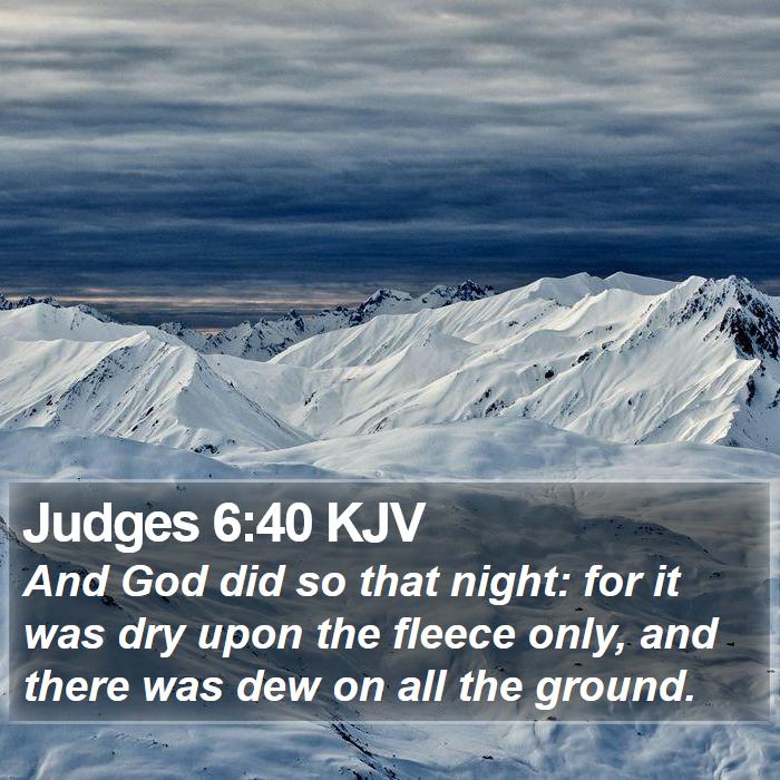 Judges 6:40 KJV Bible Study