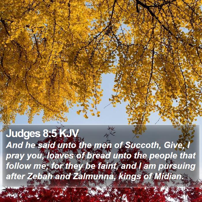 Judges 8:5 KJV Bible Study