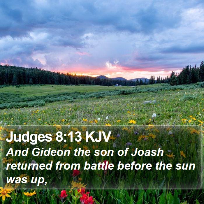 Judges 8:13 KJV Bible Study