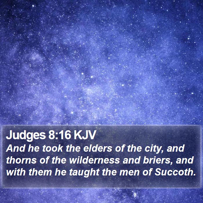 Judges 8:16 KJV Bible Study