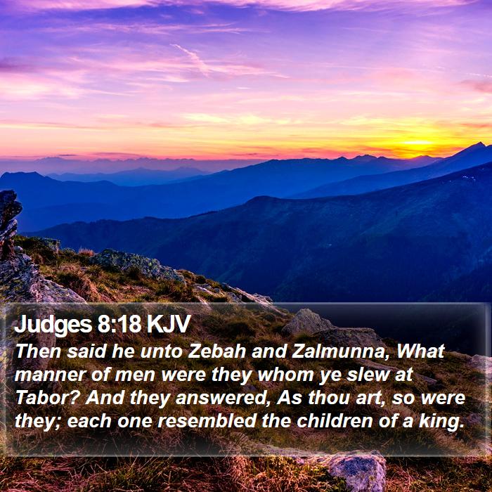 Judges 8:18 KJV Bible Study