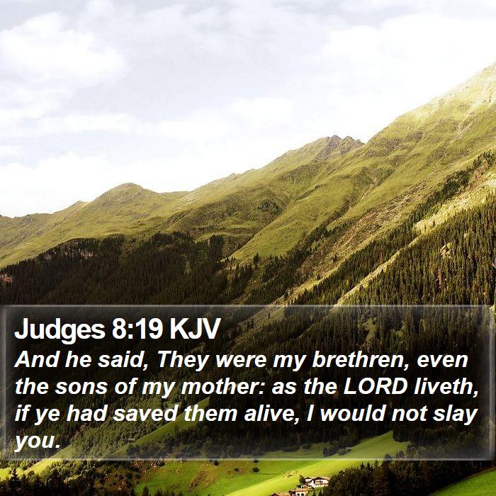 Judges 8:19 KJV Bible Study