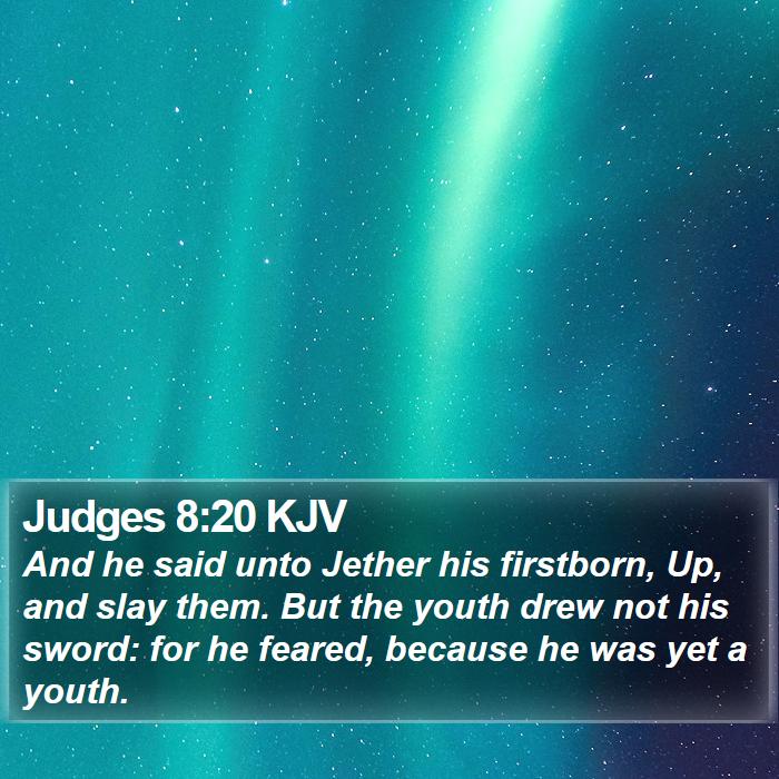 Judges 8:20 KJV Bible Study