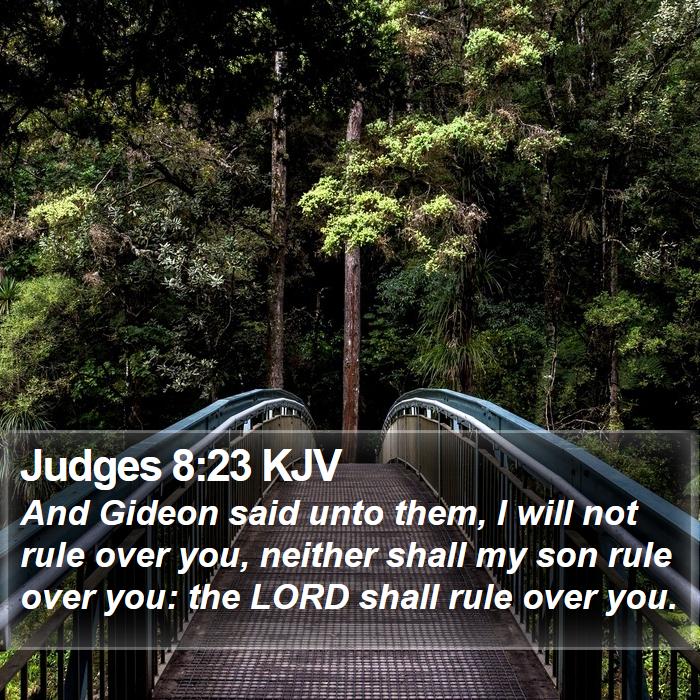 Judges 8:23 KJV Bible Study