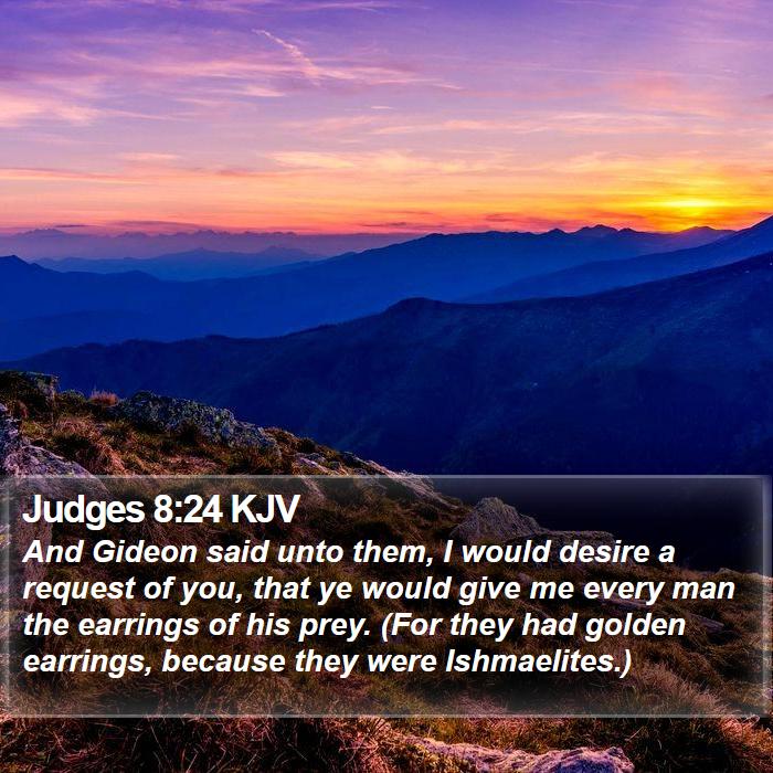 Judges 8:24 KJV Bible Study